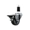 Service Caster 3'' Thermoplastic Rubber Swivel 1-3/8'' Expanding Stem Caster with Brake SCC-EX20S314-TPRB-PLB-138 - alternate 1